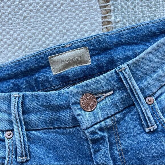 Mother High Waisted Looker Ankle Fray Thrilling Shots Jeans Women’s Size 24 - Picture 7 of 14